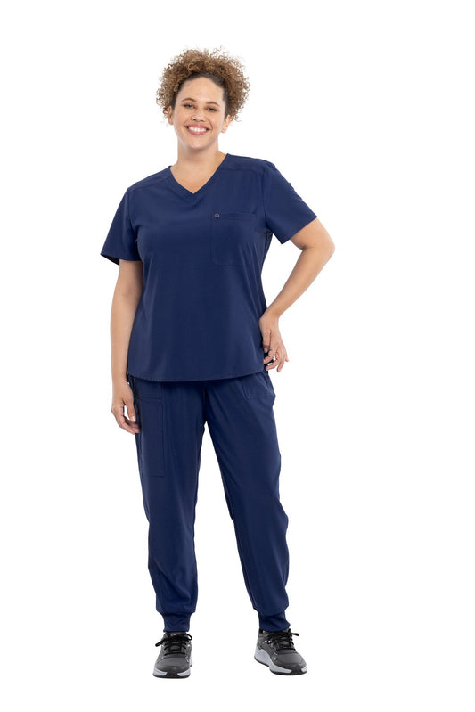 Cherokee Allura Plus Size CKA 690 Tuckable V-Neck Top