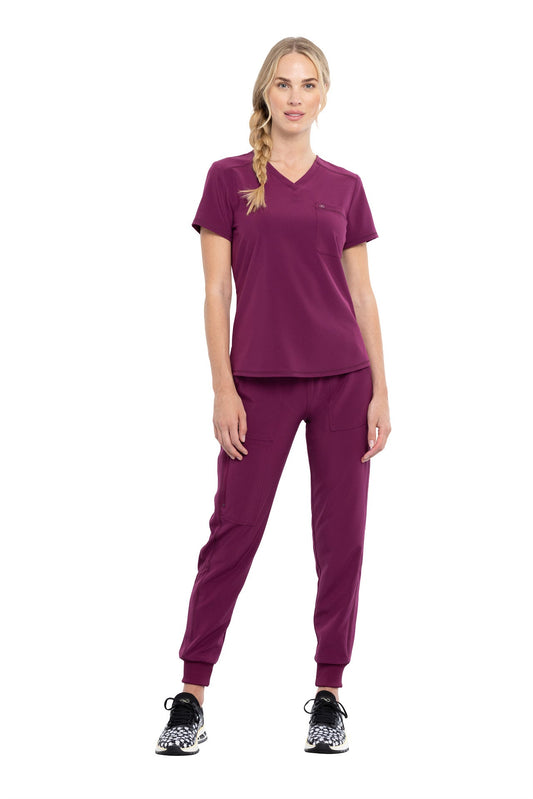 Cherokee Allura Plus Size CKA 690 Tuckable V-Neck Top