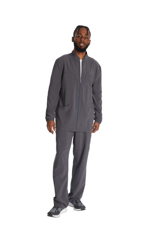 Dickies EDS Essentials DK342 Plus Size Men's Zip Front 3 Pocket Scrub Jacket