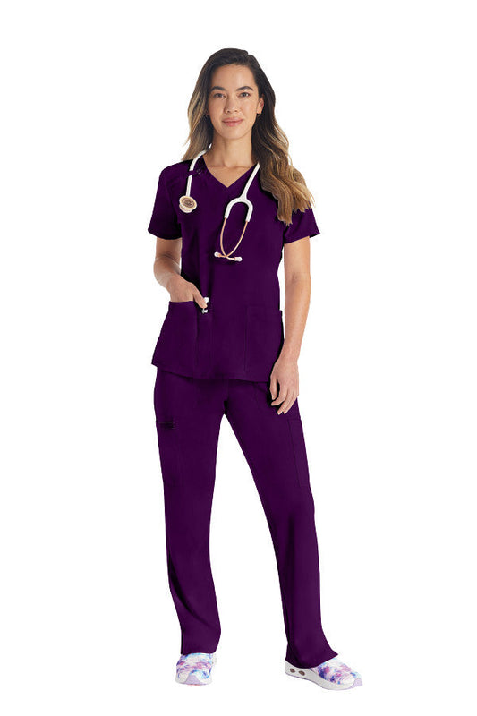 Dickies EDS Essentials DK615 Plus Size Women's V-Neck Solid Scrub Top
