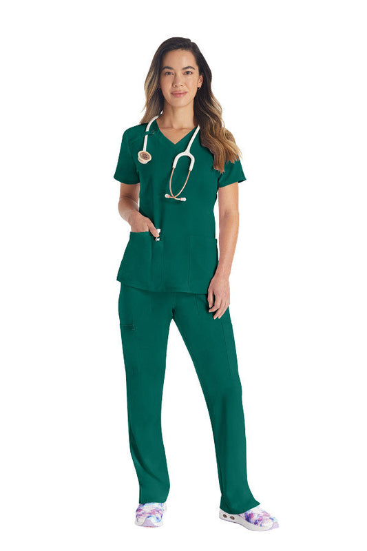 Dickies EDS Essentials DK615 Plus Size Women's V-Neck Solid Scrub Top