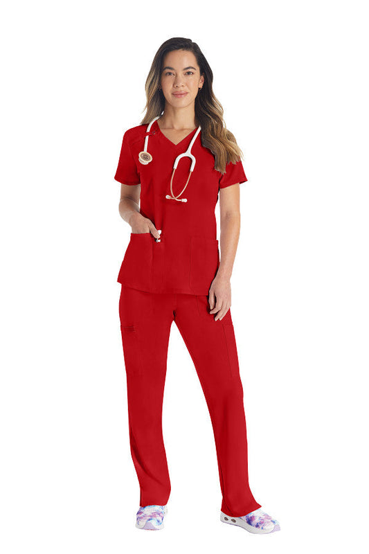 Dickies EDS Essentials DK615 Plus Size Women's V-Neck Solid Scrub Top