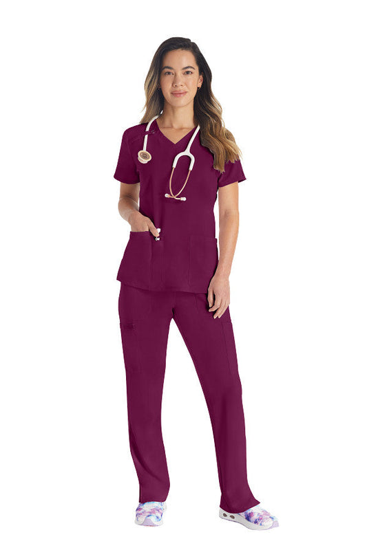 Dickies EDS Essentials DK615 Plus Size Women's V-Neck Solid Scrub Top