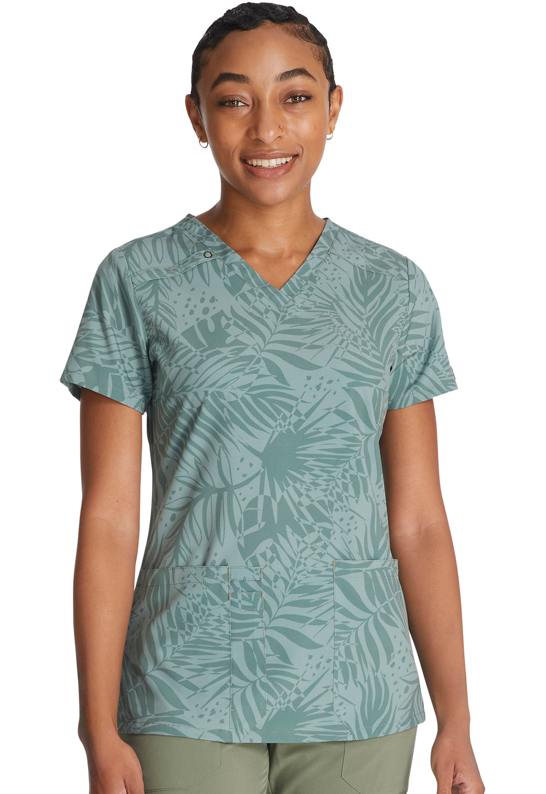 Dickies Prints Women's DK617 V-Neck Print Top