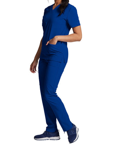 Dickies EDS Essentials DK619 Plus Size Unisex V-Neck Solid Scrub Top