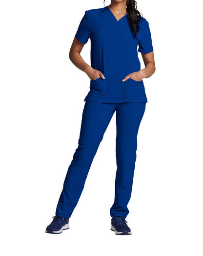 Dickies EDS Essentials DK619 Plus Size Unisex V-Neck Solid Scrub Top