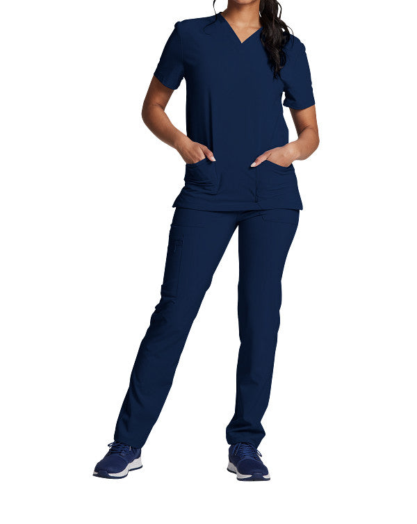 Dickies EDS Essentials DK619 Plus Size Unisex V-Neck Solid Scrub Top