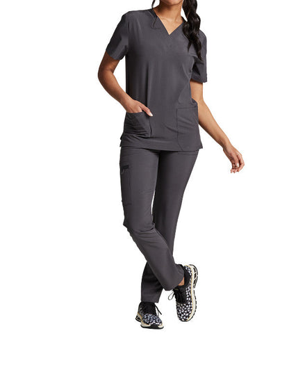 Dickies EDS Essentials DK619 Plus Size Unisex V-Neck Solid Scrub Top