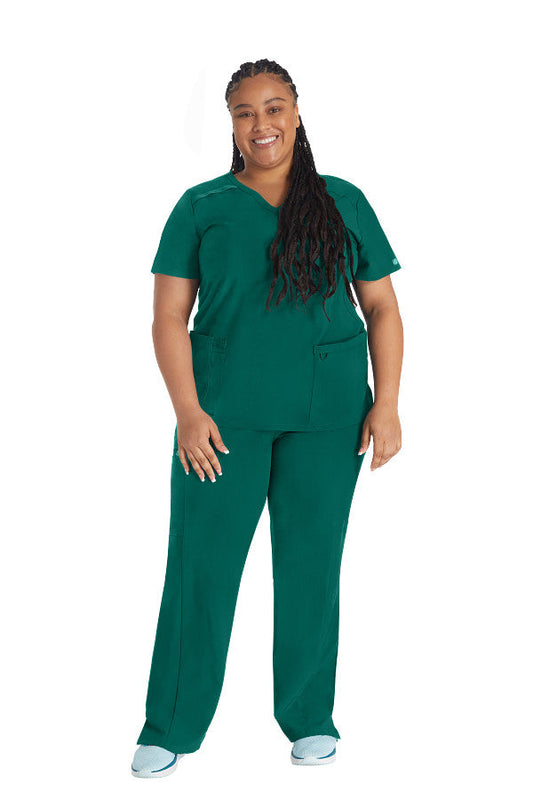 Dickies EDS Essentials DK625 Plus Size Women's Mock Wrap Solid Scrub Top