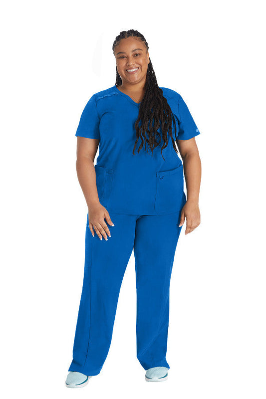 Dickies EDS Essentials DK625 Plus Size Women's Mock Wrap Solid Scrub Top