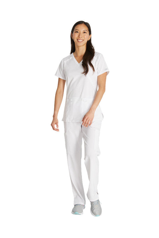 Dickies EDS Essentials DK625 Plus Size Women's Mock Wrap Solid Scrub Top