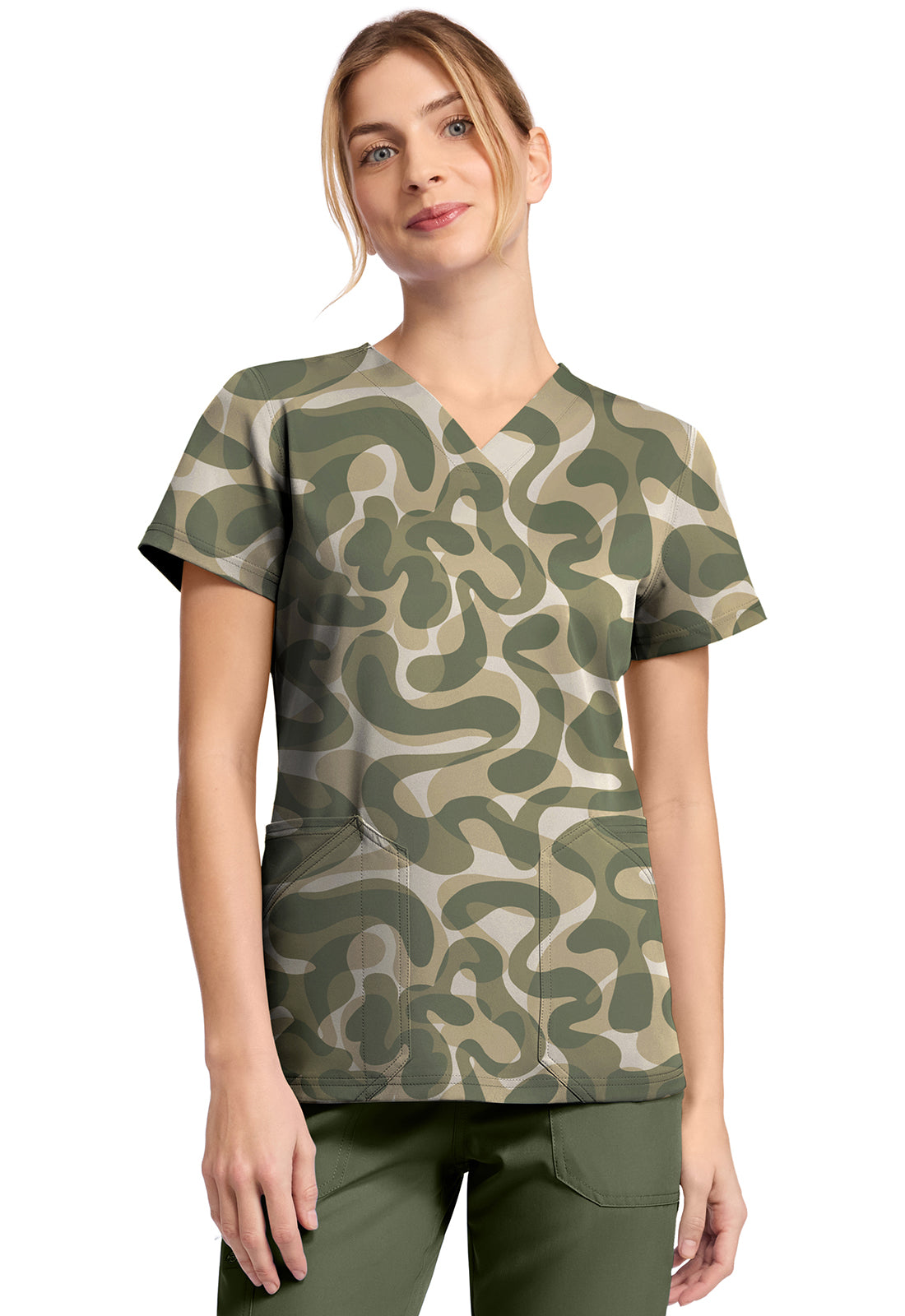 Dickies Prints Women's DK667 V-Neck Print Top