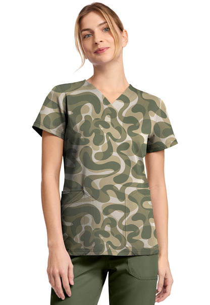 Dickies Prints Women's DK667 V-Neck Print Top
