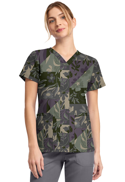 Dickies Prints Women's DK667 V-Neck Print Top