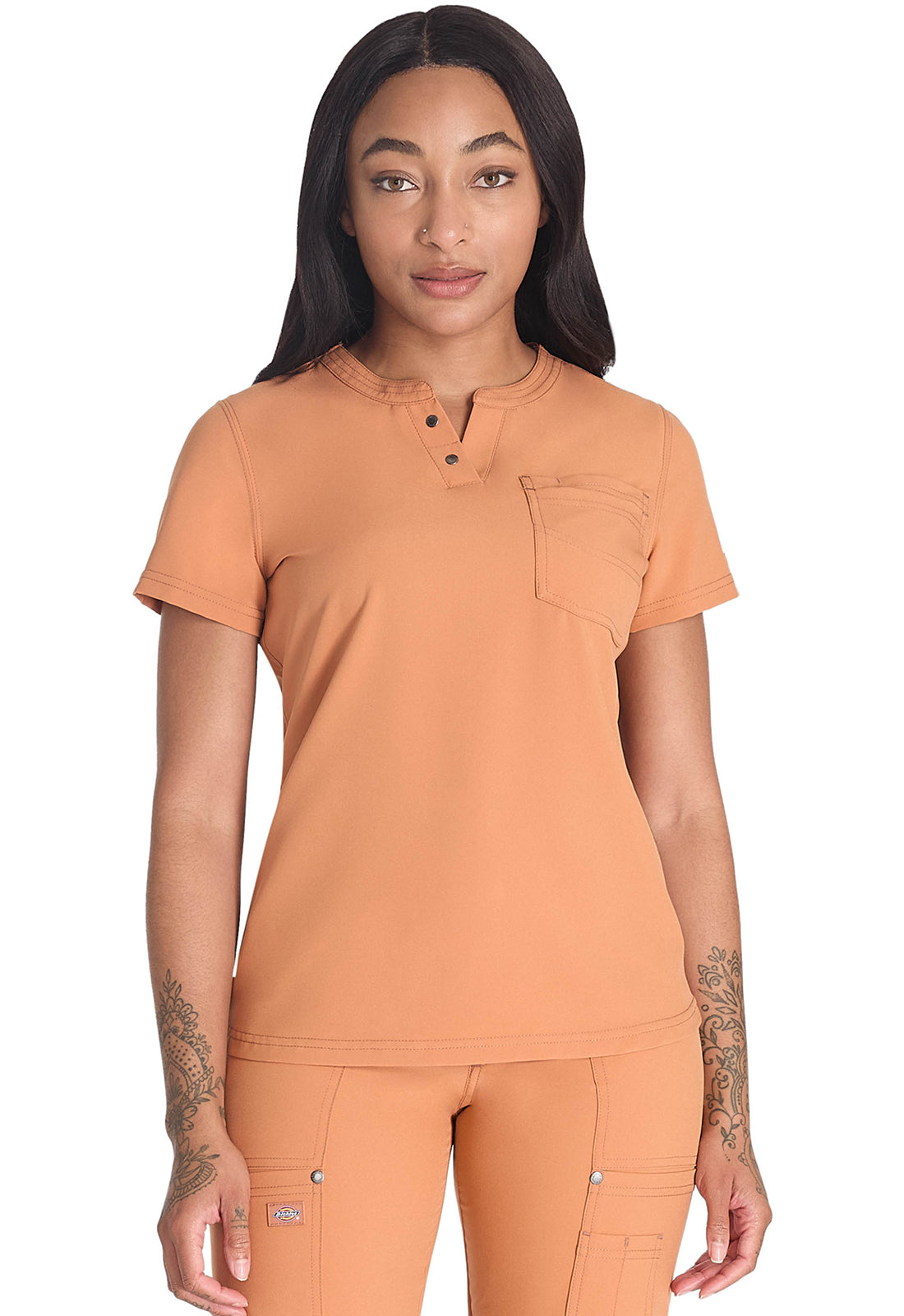 DICKIES EDS NXT Women's DK681 Round Neck Henley Top