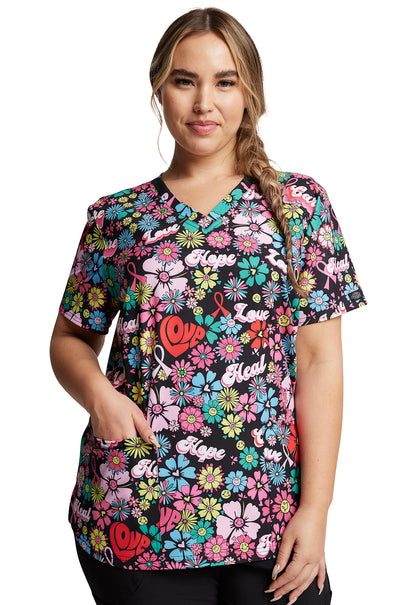 Dickies Prints Women's DK876 V-Neck Print Top