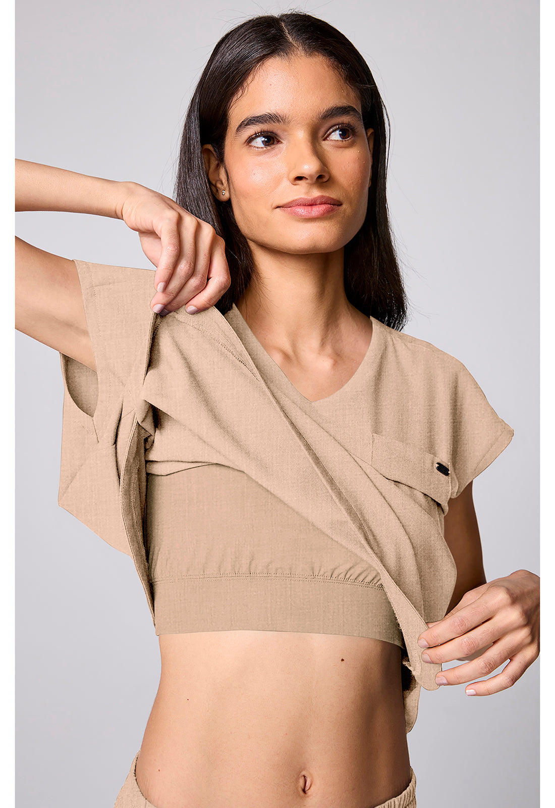 Healing Hands Quest Women's HH00029 Built In Bra Dolman Top