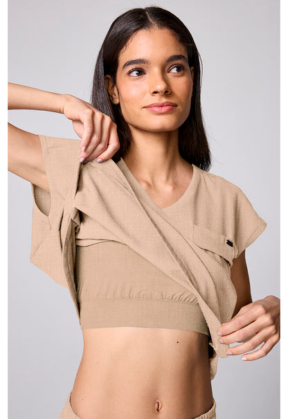 Healing Hands Quest Women's HH00029 Built In Bra Dolman Top