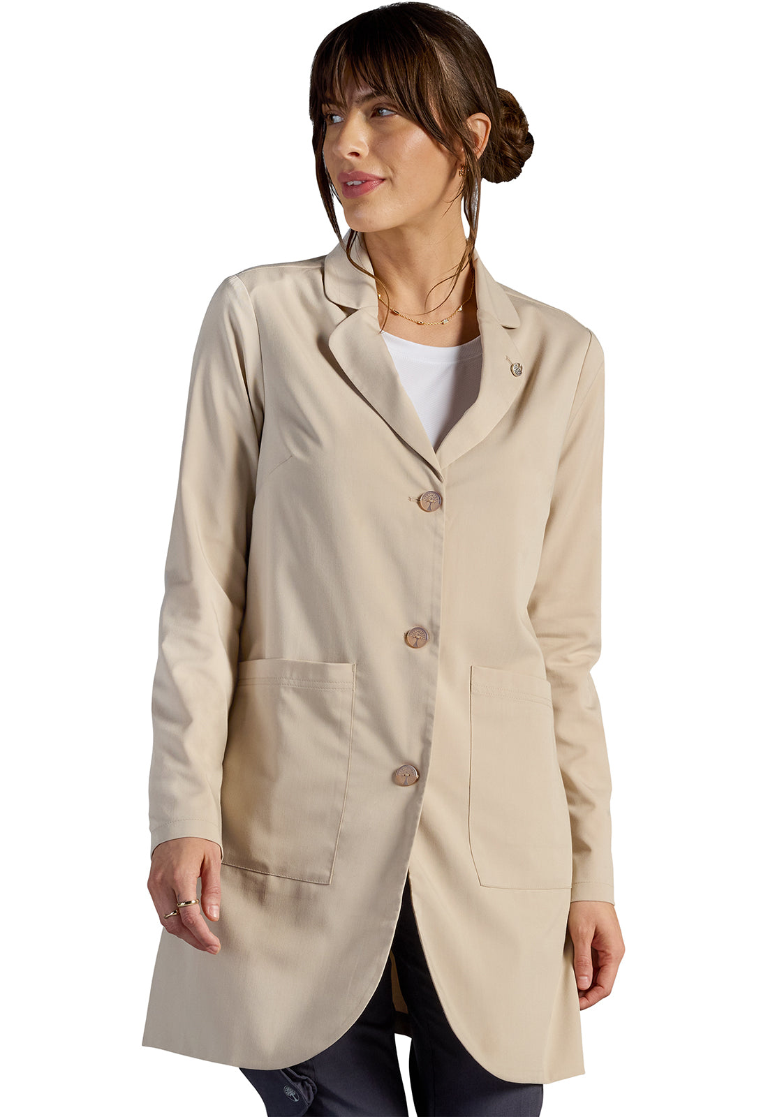 HH X DR KWANE Women's HH402A Vera 34" Modernist Lab Coat