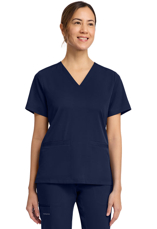 Healing Hands HH Works Women's HH653 Women's 3-Pocket V-Neck Top