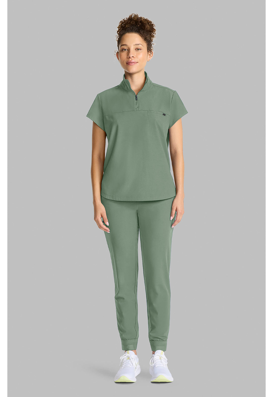 Healing Hands Quest Women's HH752 Women's Partial Zip Stand Collar