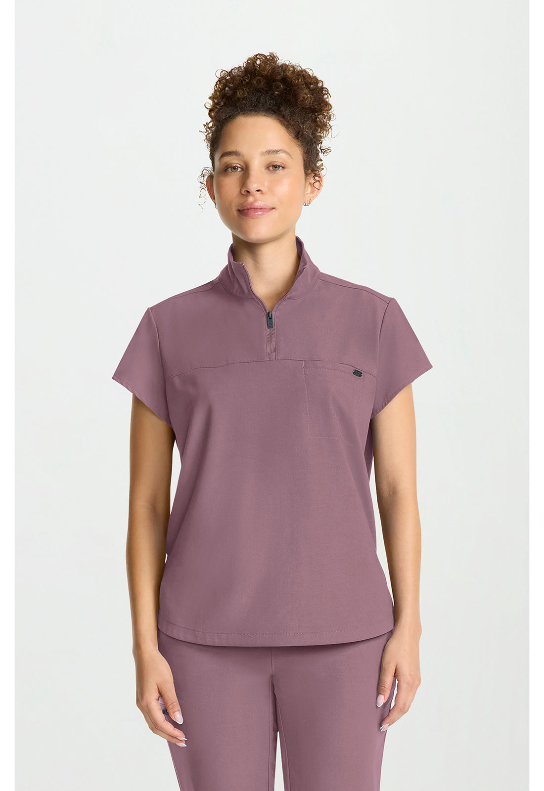 Healing Hands Quest Women's HH752 Women's Partial Zip Stand Collar
