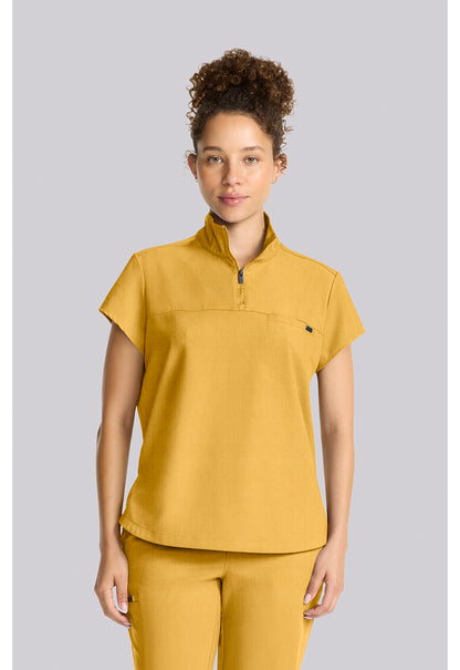 Healing Hands Quest Women's HH752 Women's Partial Zip Stand Collar Top