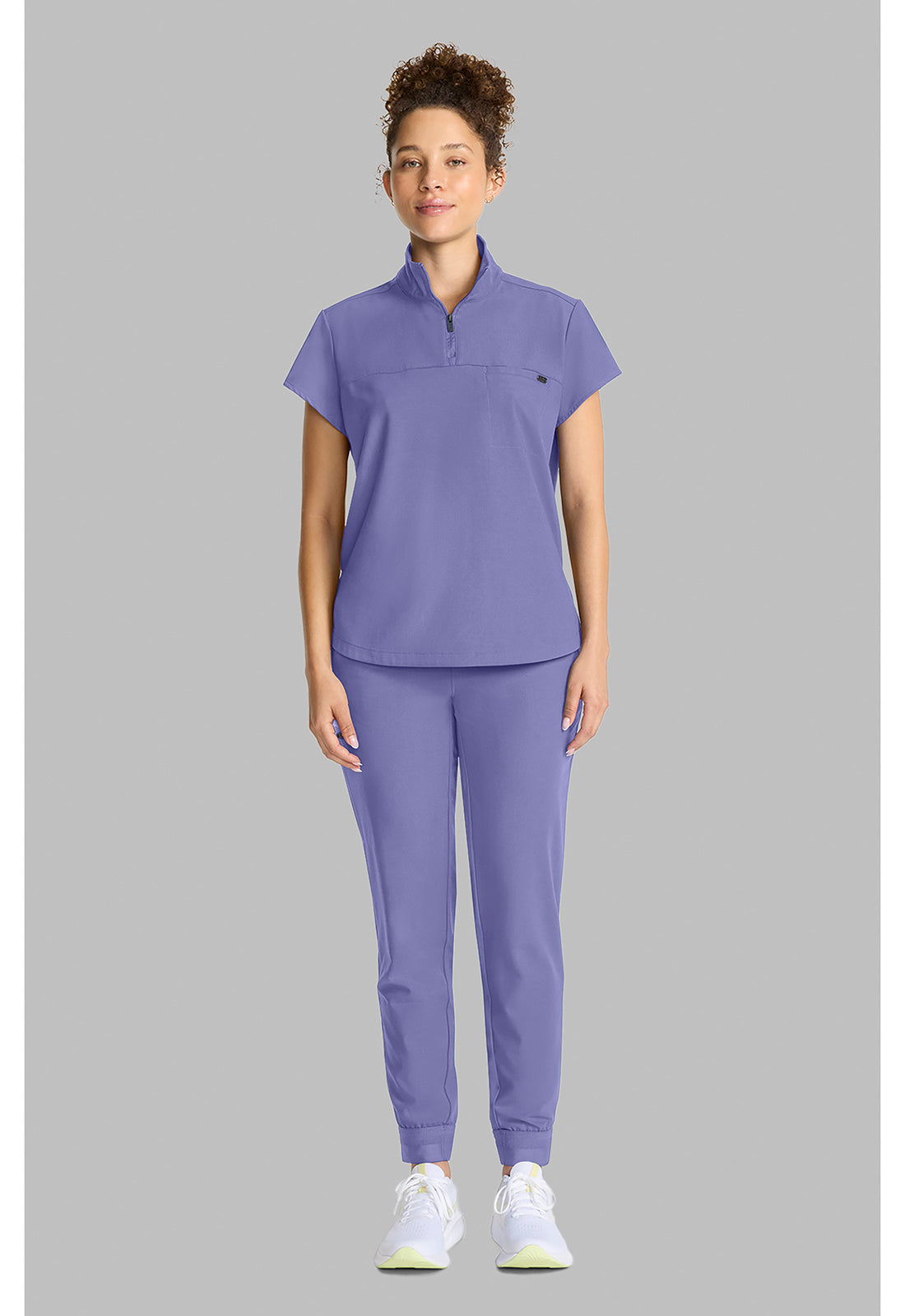 ドクタースタイル Healing Hands Quest Women's HH752 Women's Partial Zip Stand Collar