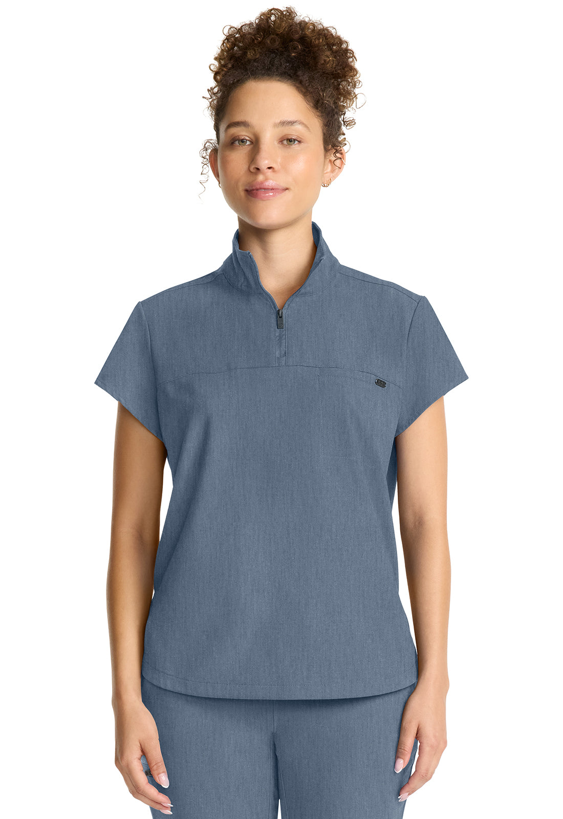 Healing Hands Quest Women's HH752 Women's Partial Zip Stand Collar