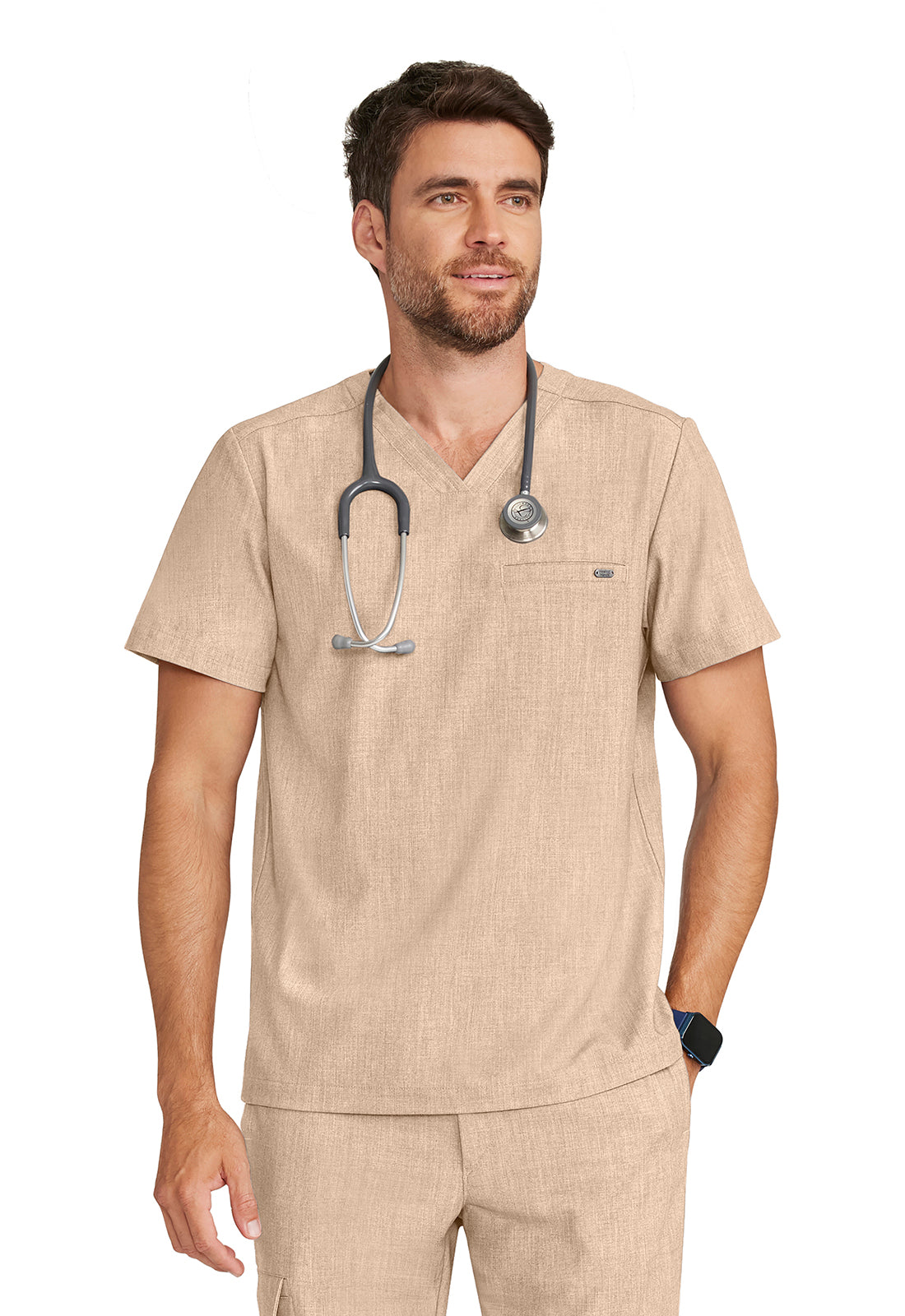 Healing Hands Quest Men's HH758 Men's 1-Pocket V-Neck Top