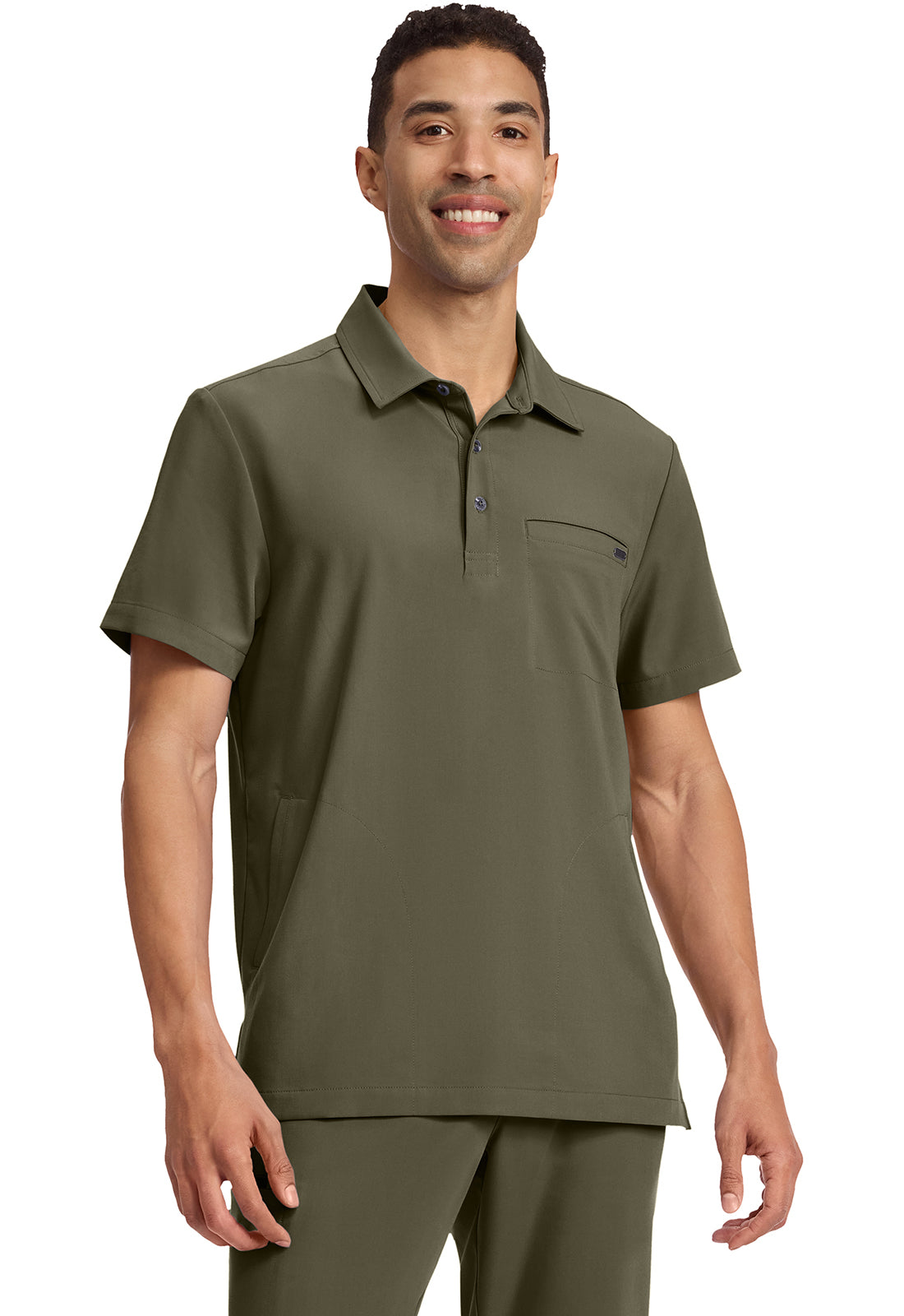 Healing Hands Quest Men's HH759 Men's 3-Pocket Polo Collar Top