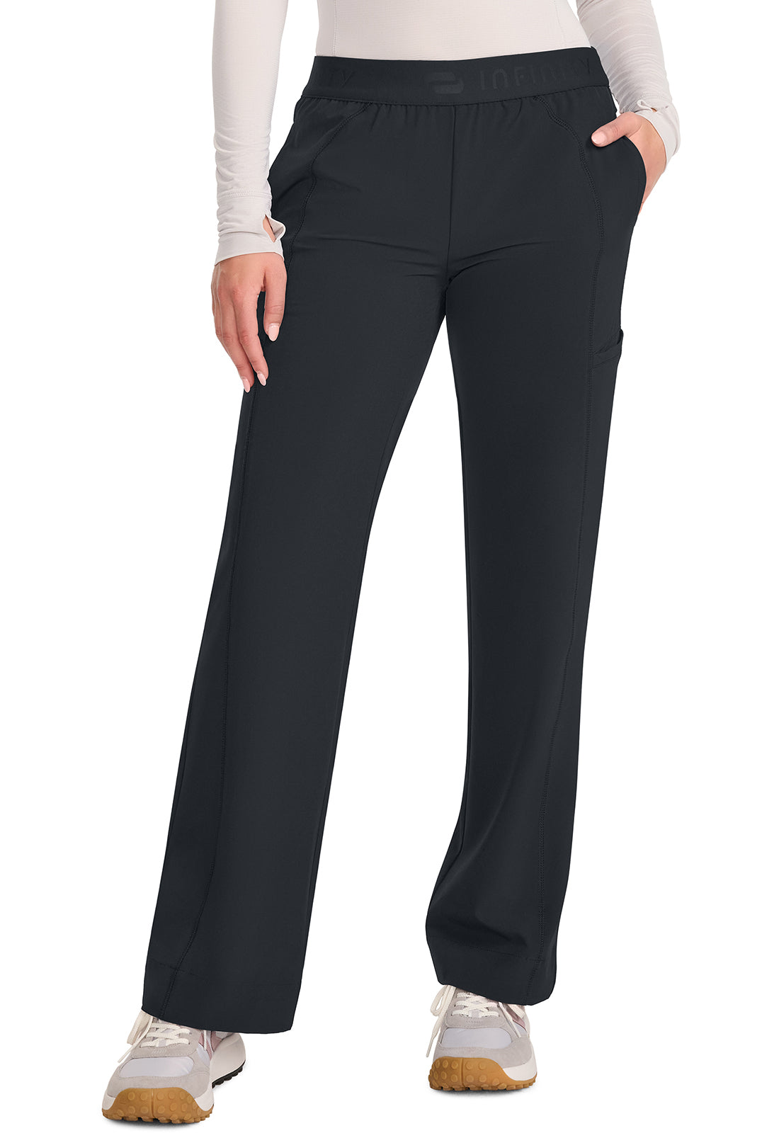 Cherokee Infinity GNR8 Women's IN011A Women's Mid-Rise Wide Leg Pant