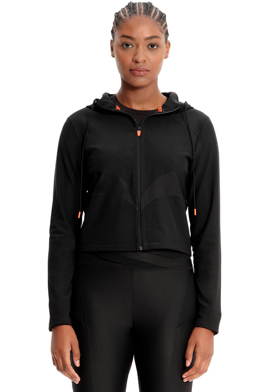 Cherokee Infinity Kinetic Women's IN326 Mesh Zip Front Crop Jacket
