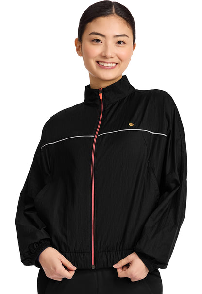 Cherokee Infinity Lifestyle Women's IN506 Women's Mock Neck Windbreaker