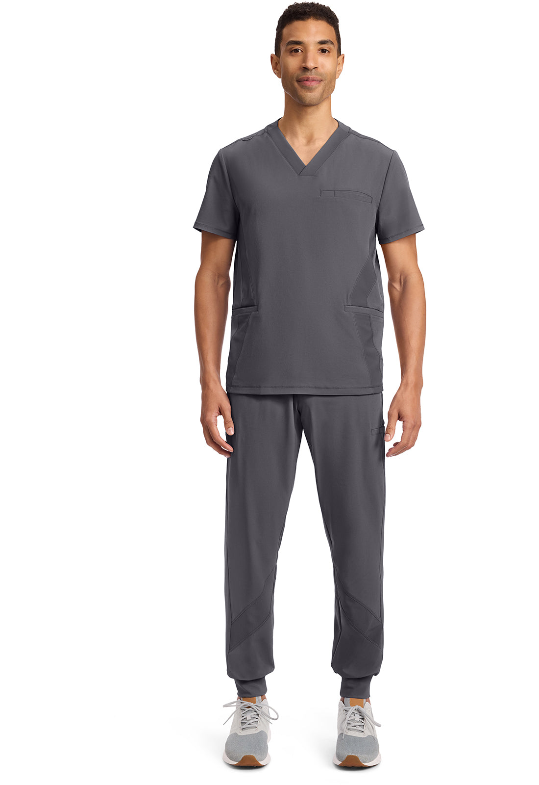 Cherokee Infinity GNR8 Men's IN628A Men's 3-Pocket Rib-Knit V-Neck