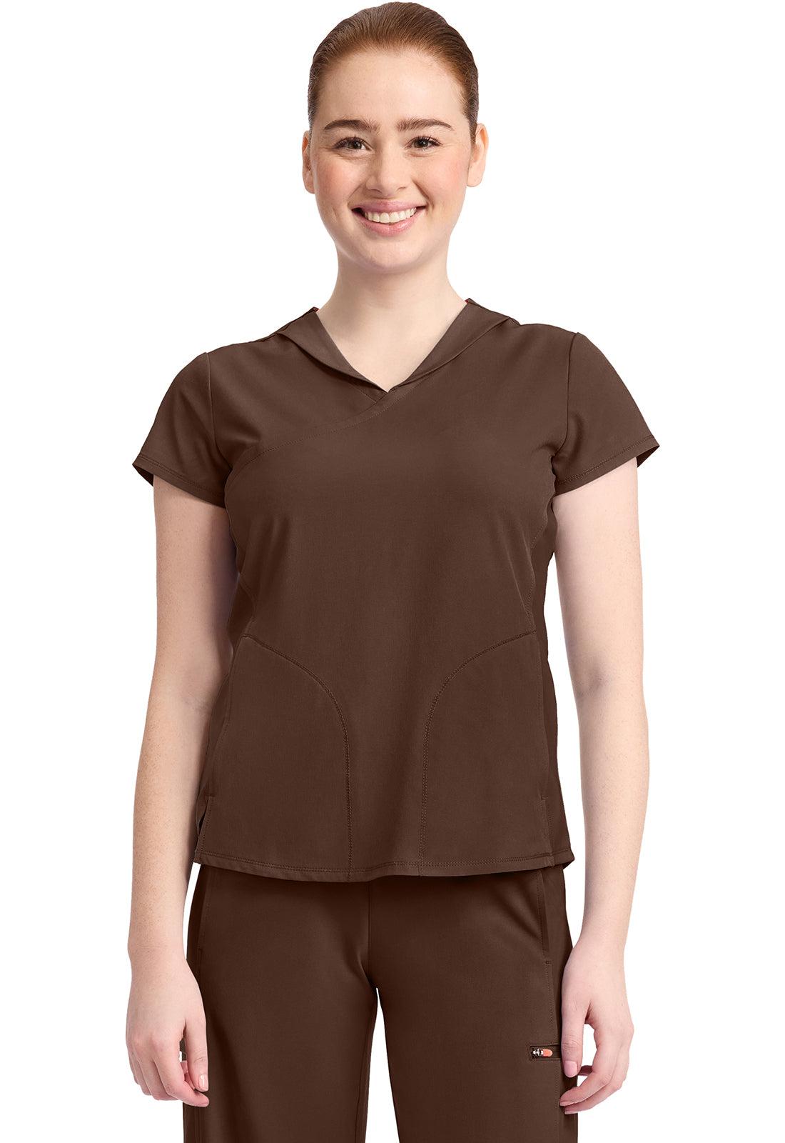 Cherokee Infinity GNR8 Women's IN635A Women's 2-Pocket Mock-Wrap V-Neck Top