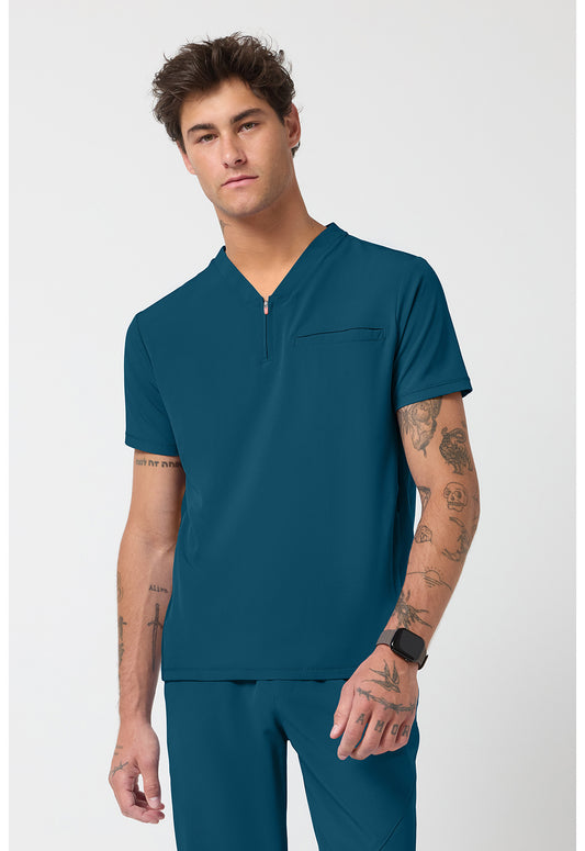 Cherokee Infinity GNR8 Men's IN702A Men's Partial Zip V-Neck Top