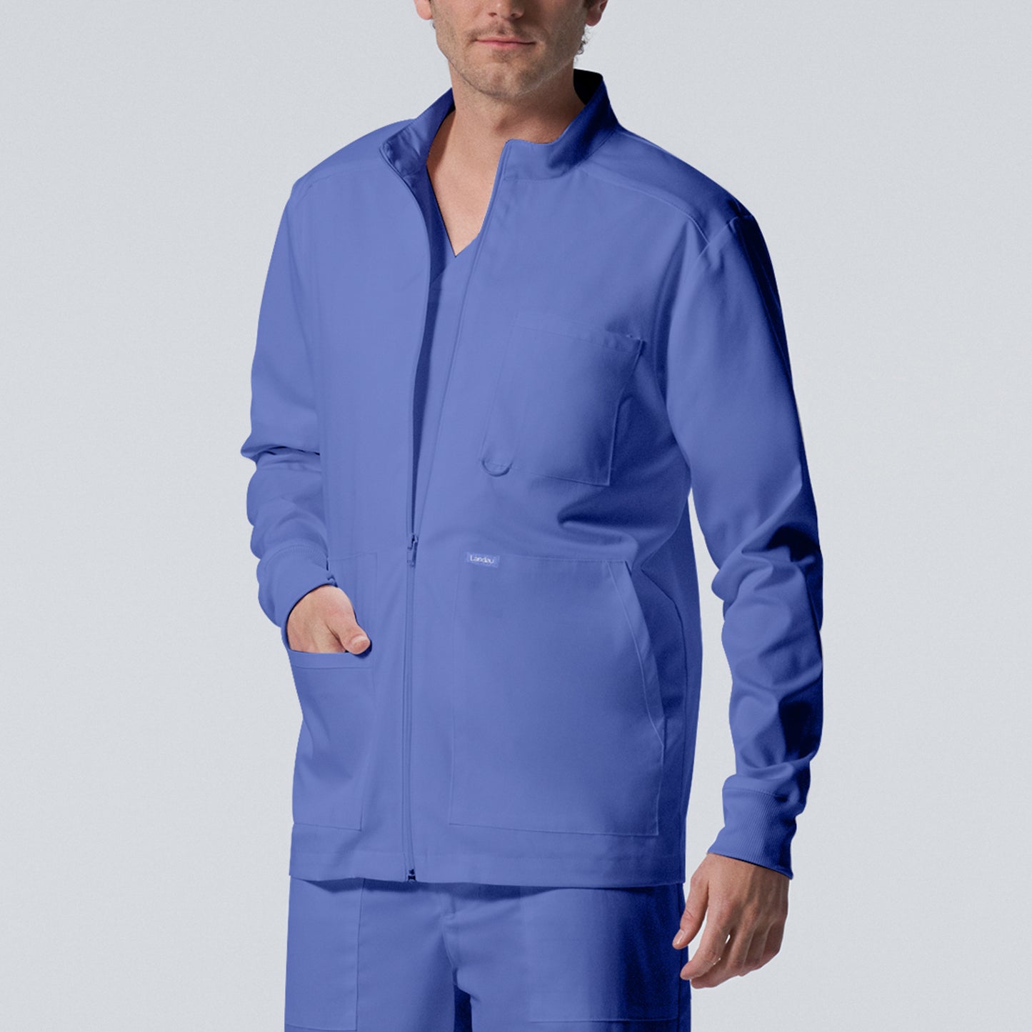 Landau ProFflex LJ702 Men's 4-Pocket Scrub Jacket