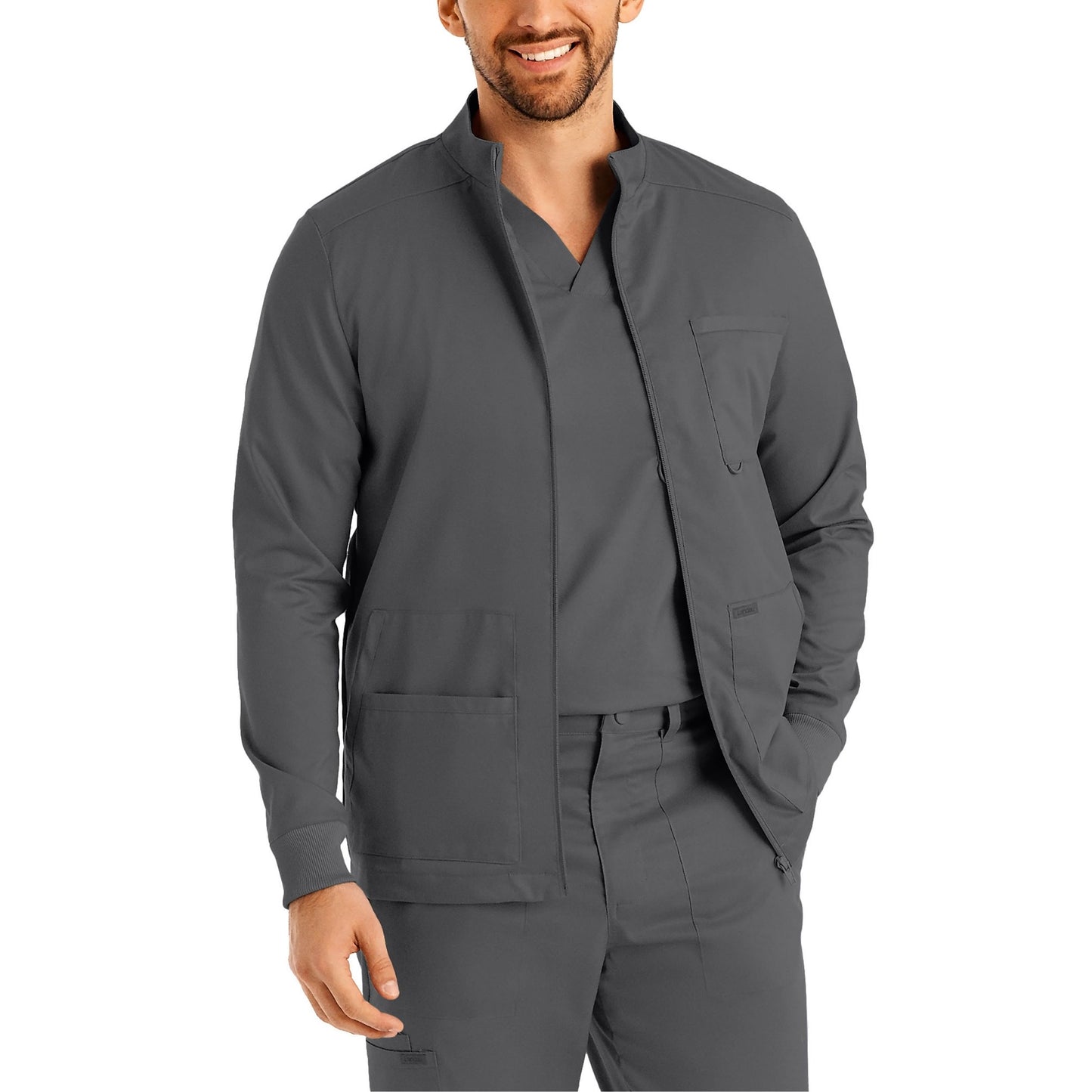 Landau ProFflex LJ702 Men's 4-Pocket Scrub Jacket