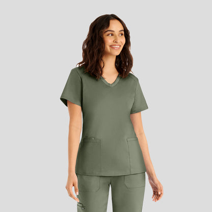 Landau ProFlex LT105 Women's 3-Pocket V-Neck Scrub Top