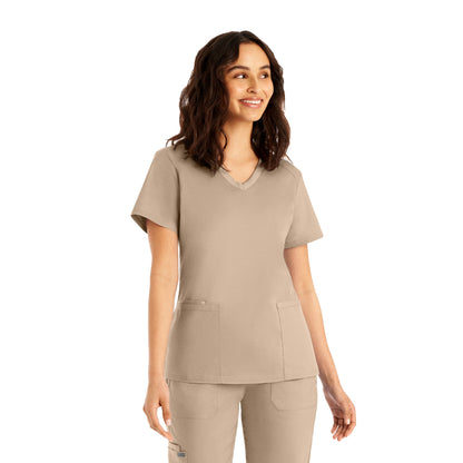 Landau ProFlex LT105 Women's Plus Size 3-Pocket V-Neck Scrub Top