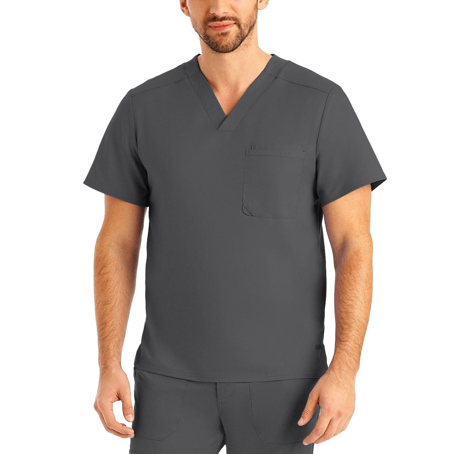 Landau ProFlex LT108 Men's Plus Size 2-Pocket V-Neck Scrub Top