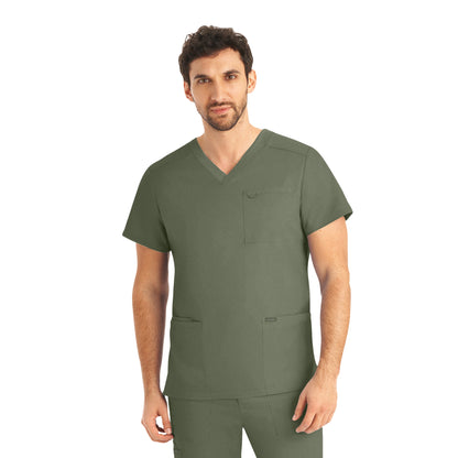 Landau ProFlex LT109 Men's Plus Size 4-Pocket V-Neck Scrub Top