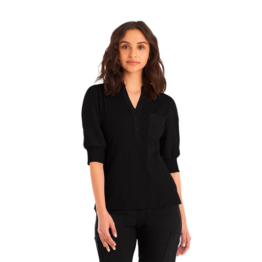 Landau Forward LT114 Women's Plus Size 3-Pocket Y-Neck Scrub Top