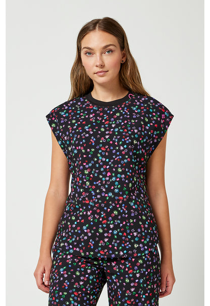 Med Couture Amp Women's MC00015 Printed Dolman Top