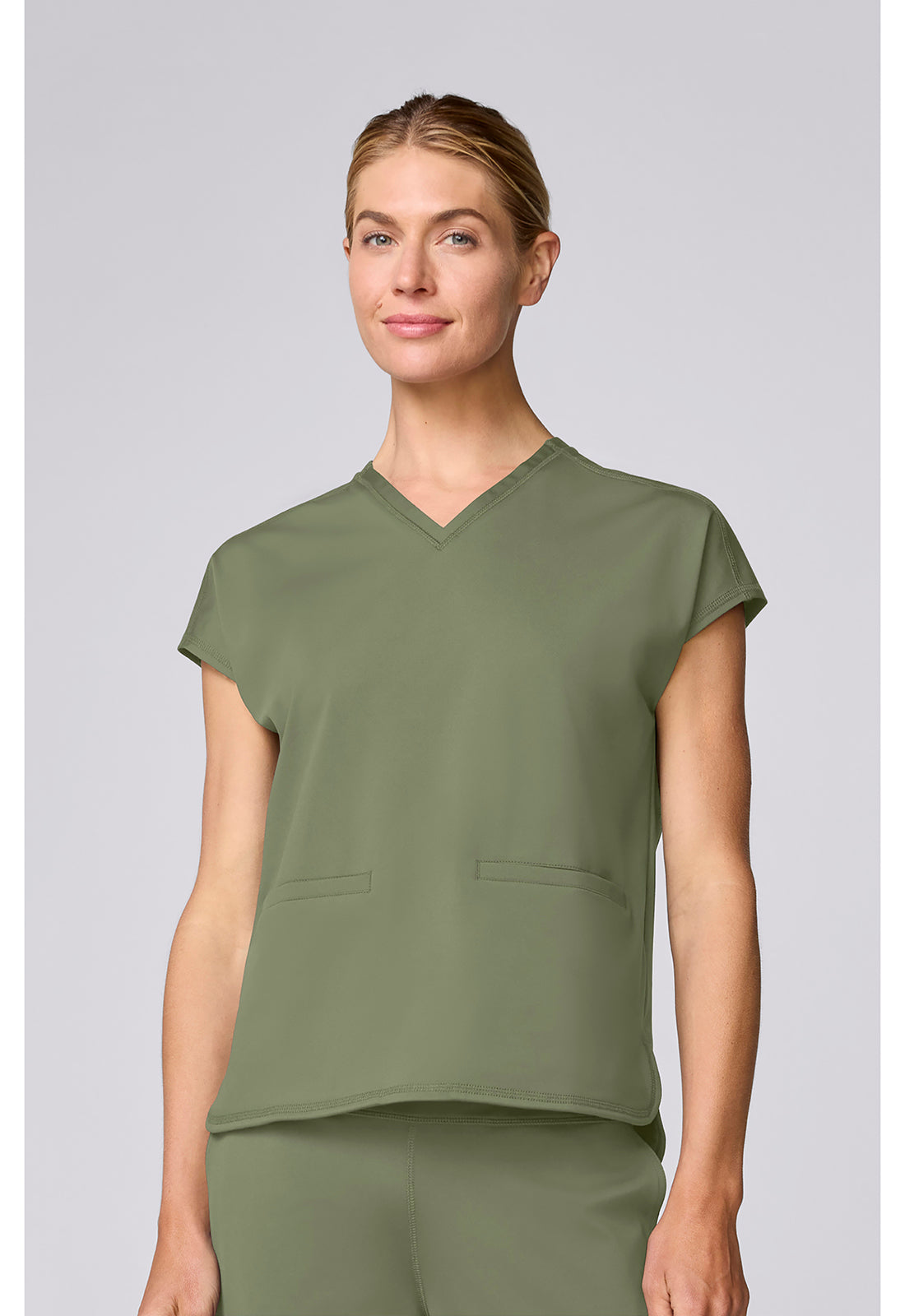 Med Couture Amp Knit Women's MC00058 V-Neck Dolman Top