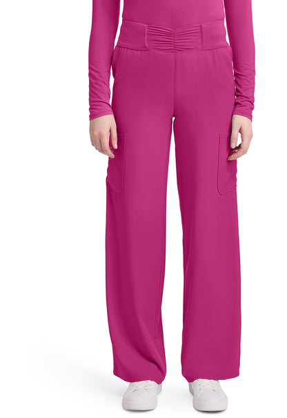 Med Couture Insight Women's MC011 Women's 5-Pocket Ruched Wide Leg Pant
