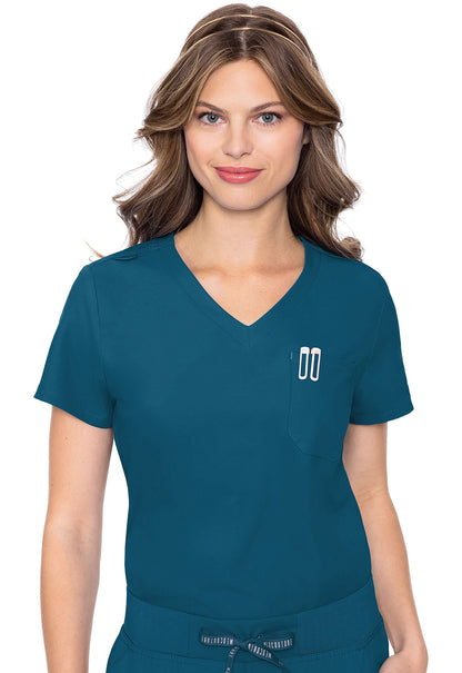 Med Couture Insight Women's MC2432 One Pocket Tuck-In Top