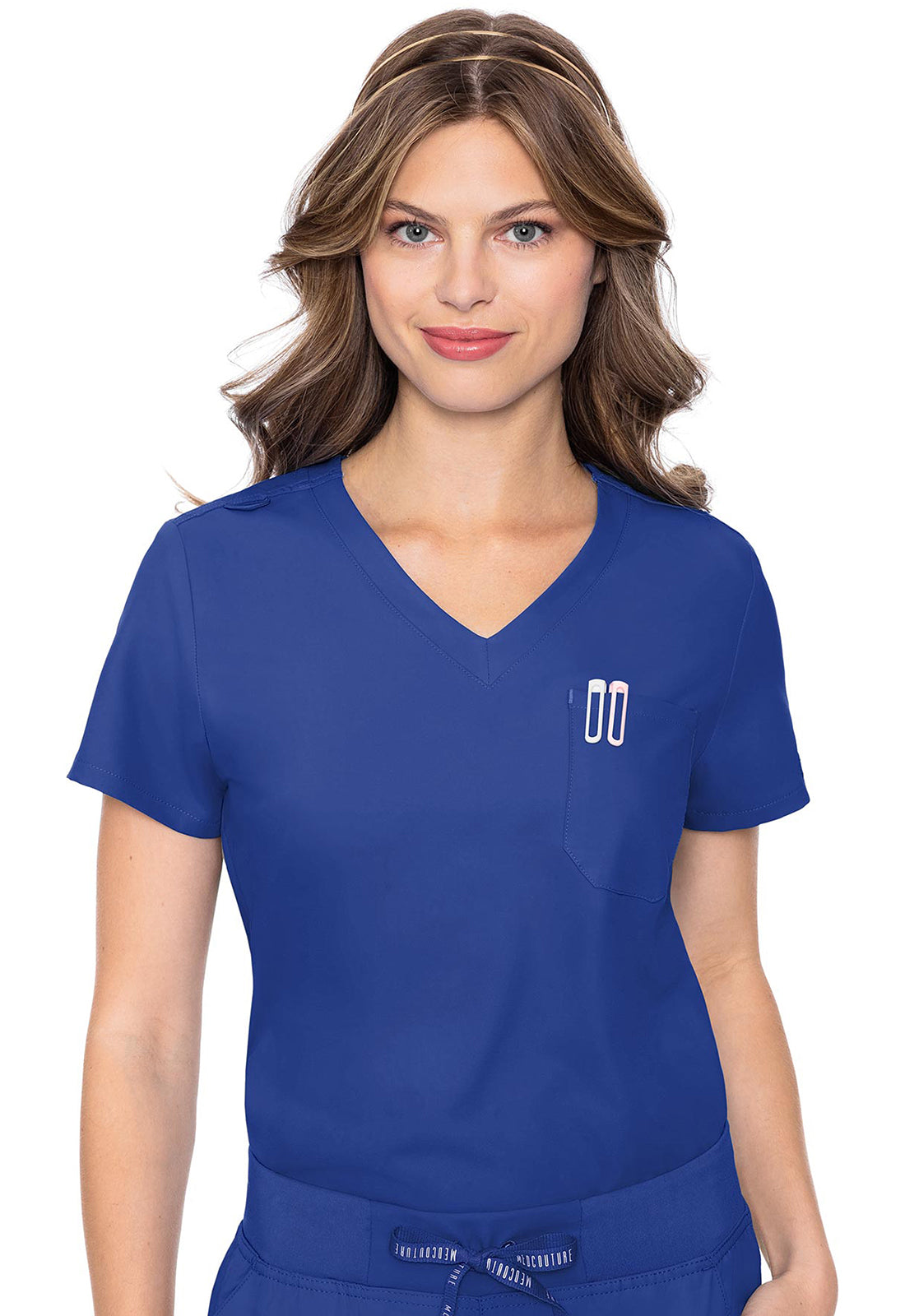 Med Couture Insight Women's MC2432 One Pocket Tuck-In Top