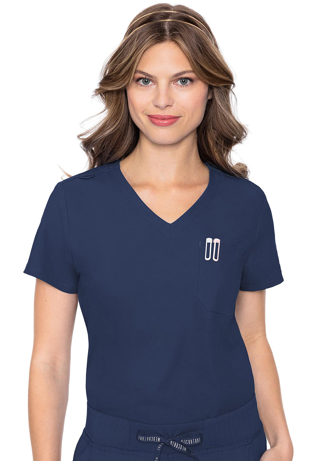Med Couture Insight Women's MC2432 One Pocket Tuck-In Top